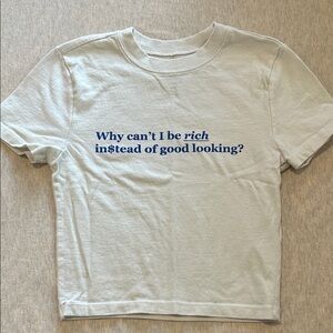 Urban Outfitters Cream Graphic Crop Top